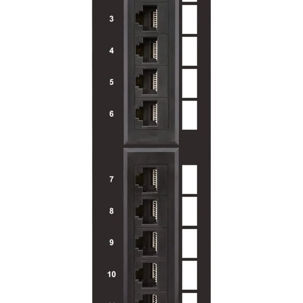 12 port patch panel mini vertical 568 A/B compatible